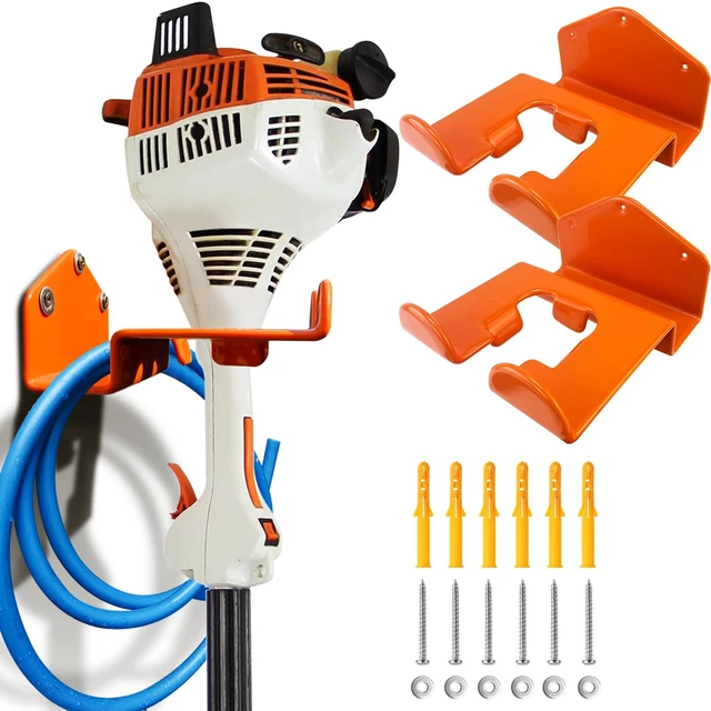 Main image of Weedeater Hanger, 2 Pack Weed Eater Hanger for Wall, Weed Wacker Holder Heavy Duty Weed Wacker Wall Storage Rack, Compatible with Stihl, Weed Eater Hanging Hook for Garage Tool Organization