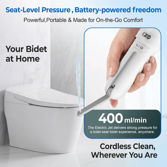 Alt view image 2 of 7 - Electric Portable Bidet for Travel, Rechargeable for Women Postpartum, Period & Hygiene