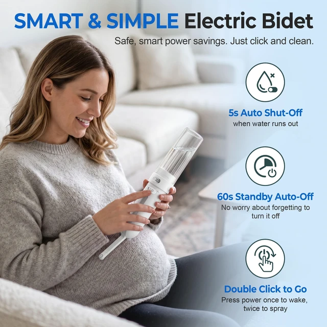 Alt view image 4 of 7 - Electric Portable Bidet for Travel, Rechargeable for Women Postpartum, Period & Hygiene