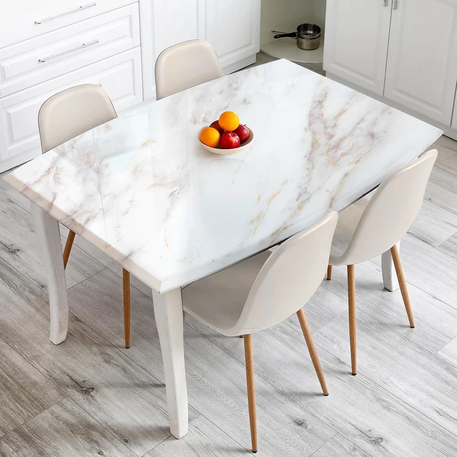 Alt view image 2 of 7 - Glossy Marble Contact Paper Peel and Stick, 17.5" x 236.2" Countertop Furniture Waterpoof Self Adhesive Wallpaper Removable Cover for Kitchen Bathroom Cabinet Drawer Shelf Liner Vinyl