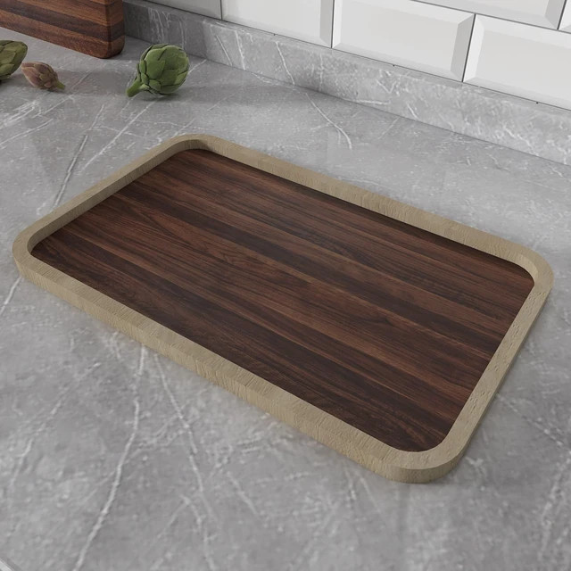 Alt view image 6 of 7 - 30"x200" Wood Grain Contact Paper, Wood Contact Paper Peel and Stick, Wood Wallpaper Self Adhesive, Wood Look Contact Paper for Countertops, Walnut Wood Wallpaper Removable, Wood Vinyl Wrap