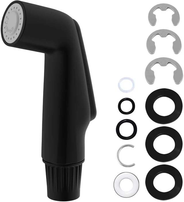 Main image of Universal Kitchen Sink Side Sprayer Head Replacement, Matteblack NSF/ANSI/CAN 372 Certified, Sink Spray Attachment Compatible with Delta/Moen/Kohler and OEM Brand, Pull Out Sink Faucet Head