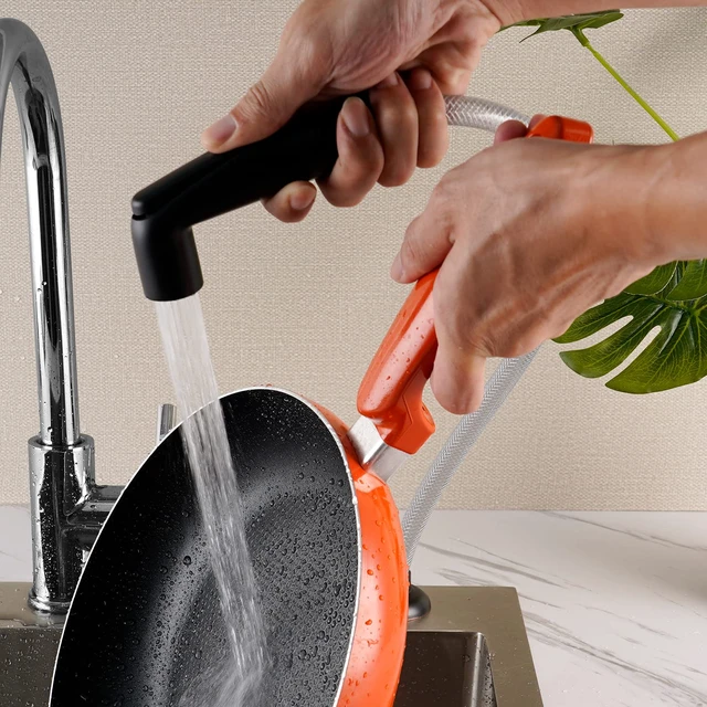 Alt view image 5 of 6 - Universal Kitchen Sink Side Sprayer Head Replacement, Matteblack NSF/ANSI/CAN 372 Certified, Sink Spray Attachment Compatible with Delta/Moen/Kohler and OEM Brand, Pull Out Sink Faucet Head