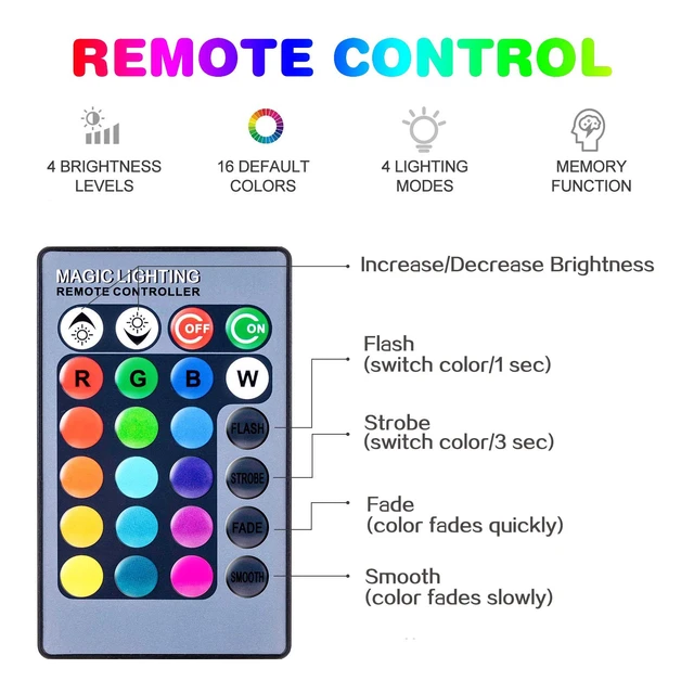 Alt view image 3 of 6 - RGB Color Changing Light Bulbs,40W Equivalent,9W RGB LED Light Bulbs,A19 E27/E26 Warm White 6500K,16 Color Multicolor Light Bulb Dimmable Light for Home Party Bedroom Outdoor(4Pack)