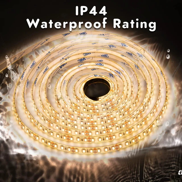 Alt view image 5 of 7 - Warm LED Strip Lights, Waterproof Cuttable 1200 SMD 2835 LED Tape, 12V 65.6ft/20m Flexible Ribbon, Kitchen Cabinet Lighting (Warm White)