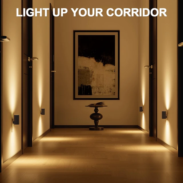 Alt view image 6 of 6 - Night Lights Plug into Wall, Dimmable with 3 Color Modes & Auto On/Off Sensor, Ultra-Slim Nightlight for Hallway, Bathroom, Bedroom, Nursery, Kitchen (8 Pack, Black)