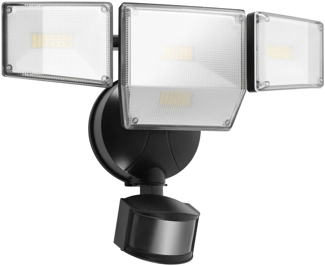 Main image of 85W 10000LM Motion Sensor Outdoor Lights, 4-Head Super Bright LED Security Light, 5000K Daylight, IP65 Waterproof Hardwired Motion Detector Flood Lights Outdoor for Garage, Yard (Black)
