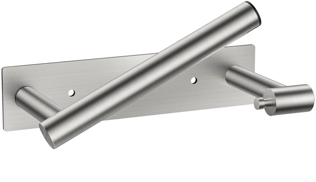 Main image of Commercial Toilet Paper Holder Wall Mount Bathroom Tissue Holder Brushed Nickel | Adhesive or Screw | SUS304 Stainless Steel Rustproof | Pivoting Tissue Roll Holder | Square Base