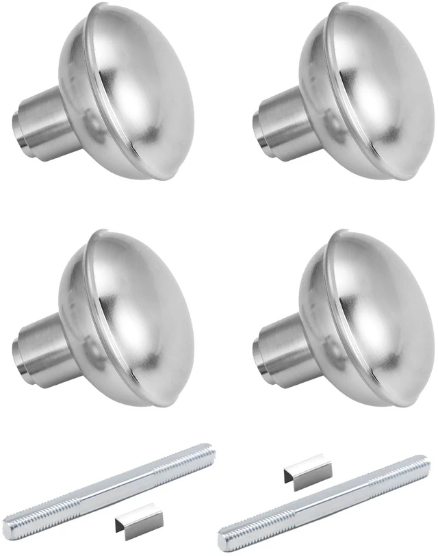 Main image of 2 Pack Brushed Nickel Door Knob Set with Spindle, Old Style Door Knobs Replacement Set for Mortise Lock Interior Doors, Satin Nickel