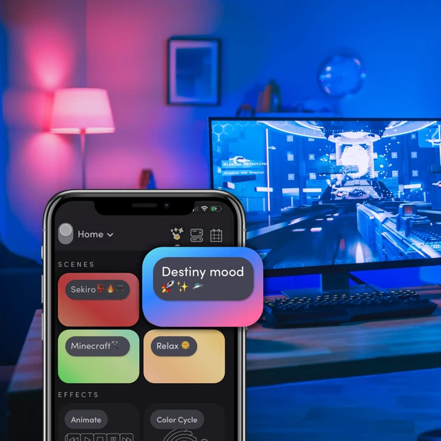 Alt view image 4 of 7 - LED Light Bulb Color 1100 Lumens - WiFi Smart, Alexa 75W Equivalent Compatible with Alexa, Apple Homekit, Google, WiFi 2.4GHz, Dimmable E26, tunable white 1500-9000K, for bedroom, mood lighting