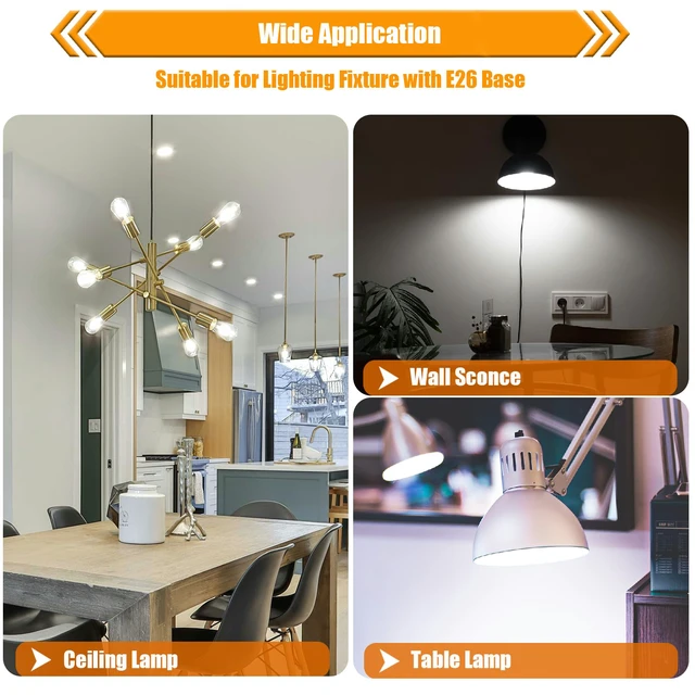 Alt view image 7 of 7 - 5000K Daylight Dimmable LED Edison Bulbs 40W Equivalent, 16 Pack 4 Watt ST19 LED Light Bulb for Bathroom, 90 CRI, 450LM, E26 Base