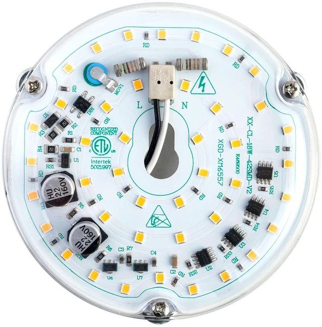 Main image of 4 inch LED Retrofit Light Kit for Ceiling Fan Light Replacement Panel PCB 18W 3000K 2200LM 120V CRI90 Dimmable ETL (Warm White 3000K)