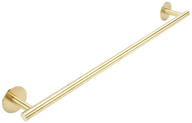 Main image of Brushed Gold 24 Inch Self Adhesive Towel Bar for Bathroom & Kitchen