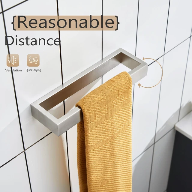 Alt view image 4 of 7 - Towel Ring Brushed Nickel Hand Towel Hanger Holder 9-Inch Kitchen Rack Stainless Steel for Bathroom Hardware Wall Mount, 1 Pack B4008BR-L9