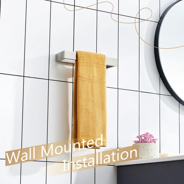 Alt view image 6 of 7 - Towel Ring Brushed Nickel Hand Towel Hanger Holder 9-Inch Kitchen Rack Stainless Steel for Bathroom Hardware Wall Mount, 1 Pack B4008BR-L9