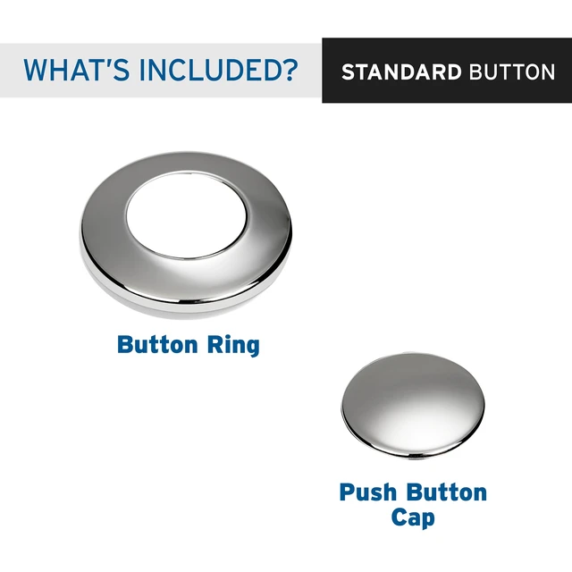 Alt view image 2 of 7 - Air Switch Decorative Button for Dual Outlet Garbage Disposal Air Switch Kit, STC-CHRM, Chrome