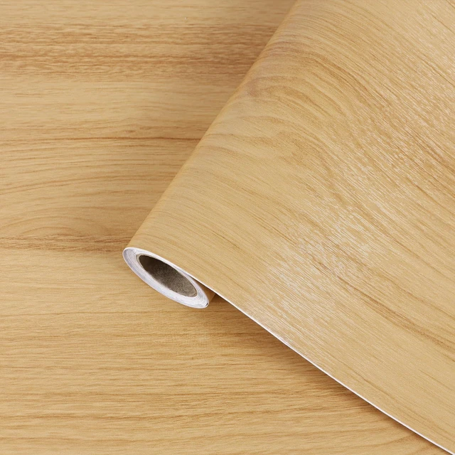 Main image of Light Wood Grain Contact Paper Peel and Stick Wallpaper A Set of 23.6"x400" Natural Wooden Contact Paper for Cabinets Countertops Drawer Shelf Liner Self-adhesive Removable Wallpaper Waterproof