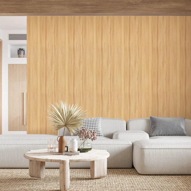 Alt view image 3 of 7 - Light Wood Grain Contact Paper Peel and Stick Wallpaper A Set of 23.6"x400" Natural Wooden Contact Paper for Cabinets Countertops Drawer Shelf Liner Self-adhesive Removable Wallpaper Waterproof