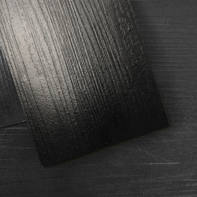 Main image of 12-Pack 18 Sq.ft Peel and Stick Floor Tiles Vinyl Plank Flooring Wood Look, Adhesive and Waterproof Tile Sticker for Bedroom, Living Room, Kitchen, RV in Black