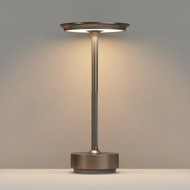 Main image of 1 Pack Cordless Table Lamps Rechargeable, 5000mAh LED Table Light Portable 3 Color Stepless Dimming Battery Powered Table Lamp with Memory Function for Restaurant/Home/Outdoor.(Cafe)