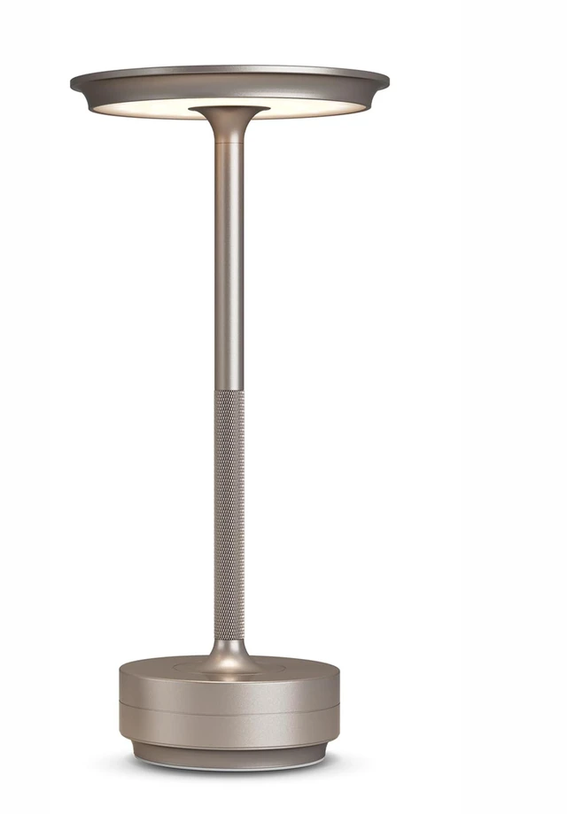 Main image of 1 Pack Cordless Table Lamps Rechargeable, 5000mAh LED Table Light 3 Color Stepless Dimming Battery Powered Table Lamp with Memory Function for Restaurant/Home/Outdoor.(Champagne Gold)