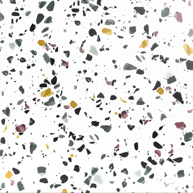 Alt view image 4 of 7 - 40-Pack 40 Sq.Ft Peel and Stick Floor Tiles Vinyl Matte Pattern Flooring, 12 x 12 Self Adhesive Vinyl Flooring DIY for Kitchen, Bathroom, Laundry, White Terrazzo Marble