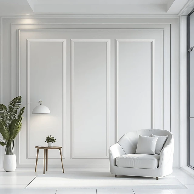Main image of 3 Set Peel and Stick Wall Molding Kit,Pre Cut Wainscoting Panels,24x72in Self Adhesive,Paintable,PVC,Premade