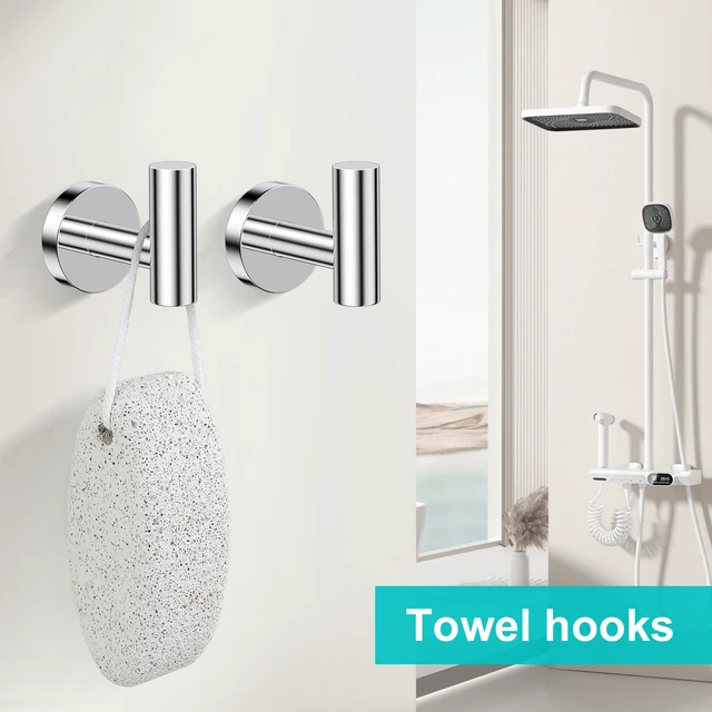 Alt view image 5 of 7 - Polished Chrome Towel Bar Bathroom Hardware Accessories Set, 5 Pieces Toilet Paper Holder Towel Racks Set for Bathroom Stainless Steel Wall Mounted 23.6 in