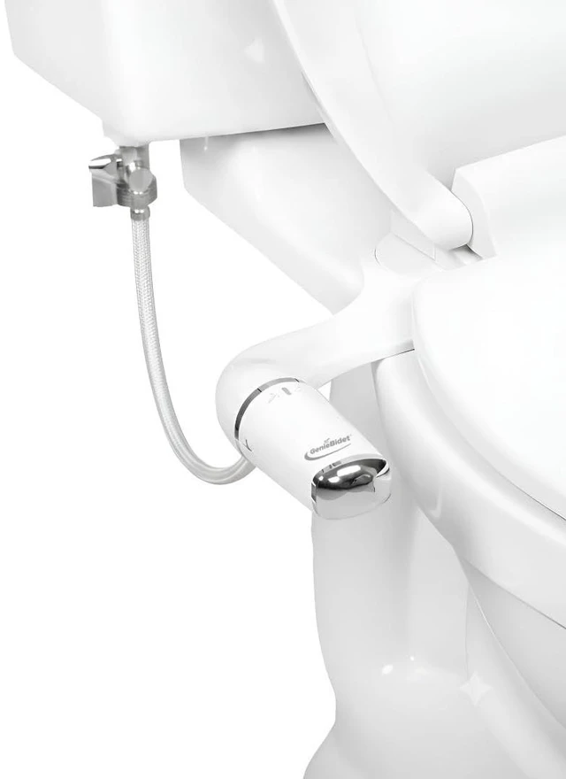 Main image of Bidet Attachment for Toilet, Ultra-Slim Self Cleaning Toilet Bidet with Separate Rear & Feminine Cleansing Nozzles, Includes Travel Bidet & 4 Accent Rings (Right-Handed)