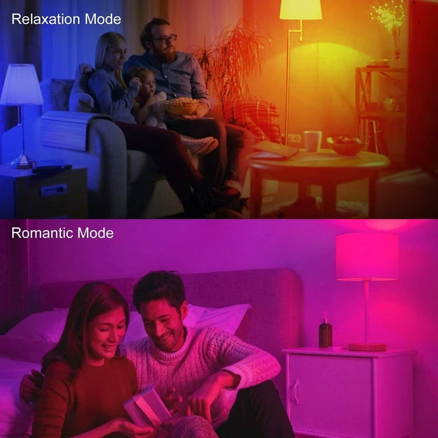 Alt view image 5 of 7 - RGBW Color Changing Light Bulb, 2 Pack Dimmable E26 LED with Remote 120 colors with remote, dimmable, timer & memory function. Mood & decorative light for bedroom, party, stage & home decor