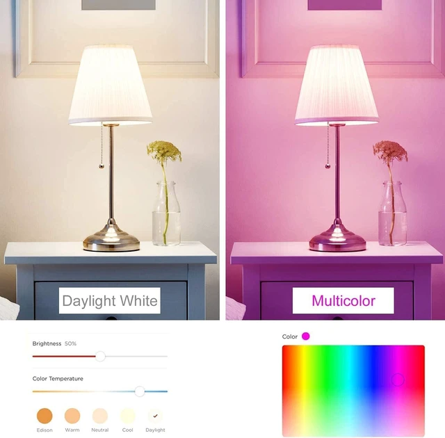 Alt view image 6 of 7 - RGBW Color Changing Light Bulb, 2 Pack Dimmable E26 LED with Remote 120 colors with remote, dimmable, timer & memory function. Mood & decorative light for bedroom, party, stage & home decor