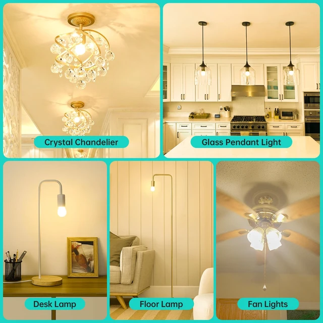 Alt view image 6 of 7 - Vintage LED Edison Short Small Bulbs G45 Frosted,40W E26 2700K Dimmable 12P 2700K Soft White Frosted E26 G45 LED Edison Bulbs,4W Replaces 40W,Dimmable for Ceiling Fans,Vanity & Table Lamps 12pack