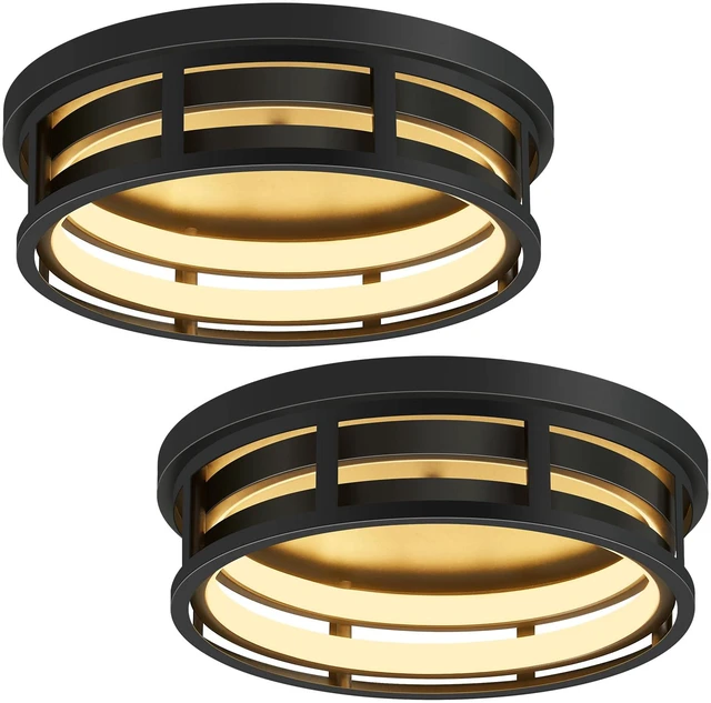 Main image of LED Flush Mount Ceiling Light Fixture,Modern Hallway Light Fixtures Ceiling,3 Color Selectable Light Fixtures Ceiling Mount for Kitchen Hallway Entry Bedroom (2 Pack)