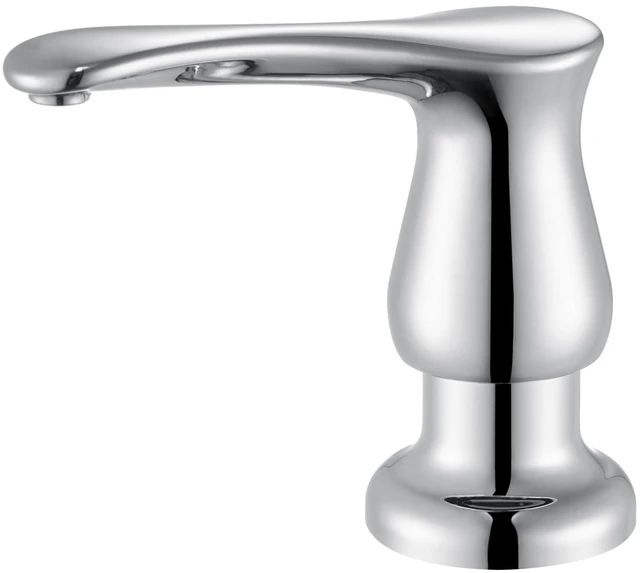 Main image of Kitchen Sink Soap Dispenser with 17 OZ Bottle - Chrome Built in Soap Dispenser, Liquid Dispenser for Kitchen Sink, Refill from The Top, G086C