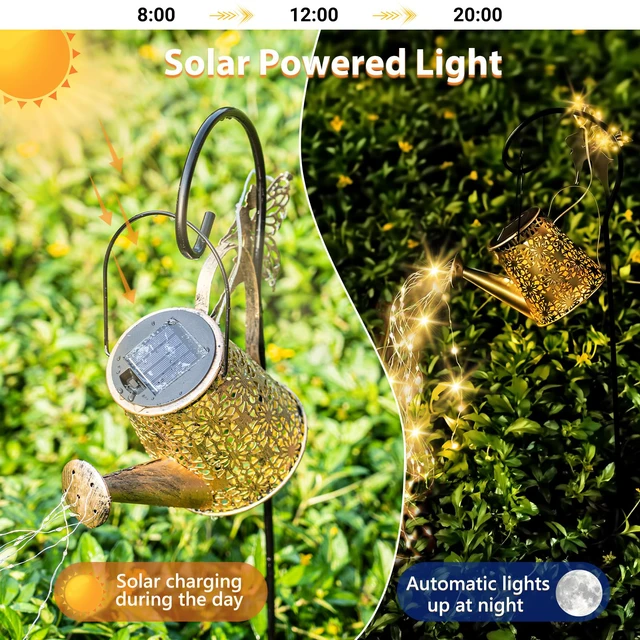 Alt view image 2 of 7 - Solar Watering Can Light, Solar Outdoor Decorative,Garden Decor Lights for Yard Patio Lawn Pathway Landscape, IP65 Waterproof, Garden Gifts for Mom, Grandma Women Birthday