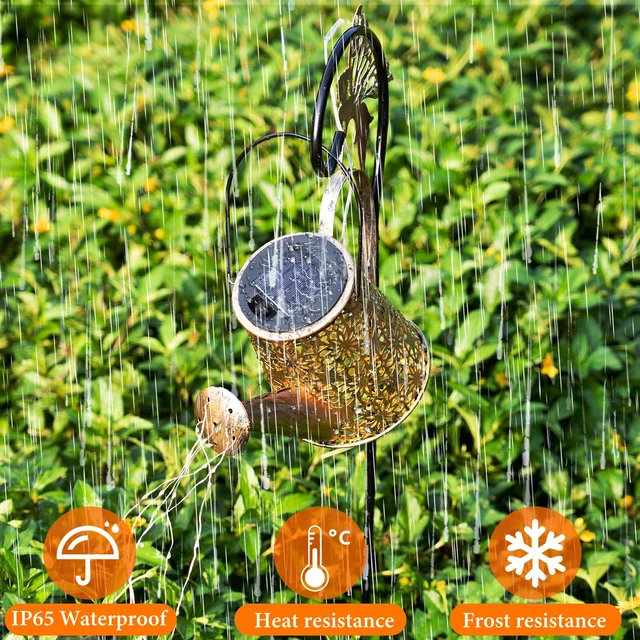 Alt view image 5 of 7 - Solar Watering Can Light, Solar Outdoor Decorative, Garden Decor Lights for Yard, IP65 Waterproof Hanging Lantern Landscape Lights, Garden Gifts for Mom, Grandma Women Birthday