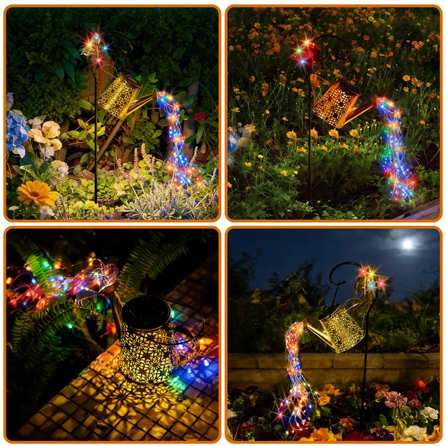 Alt view image 7 of 7 - Solar Watering Can Light, Solar Outdoor Decorative, Garden Decor Lights for Yard, IP65 Waterproof Hanging Lantern Landscape Lights, Garden Gifts for Mom, Grandma Women Birthday