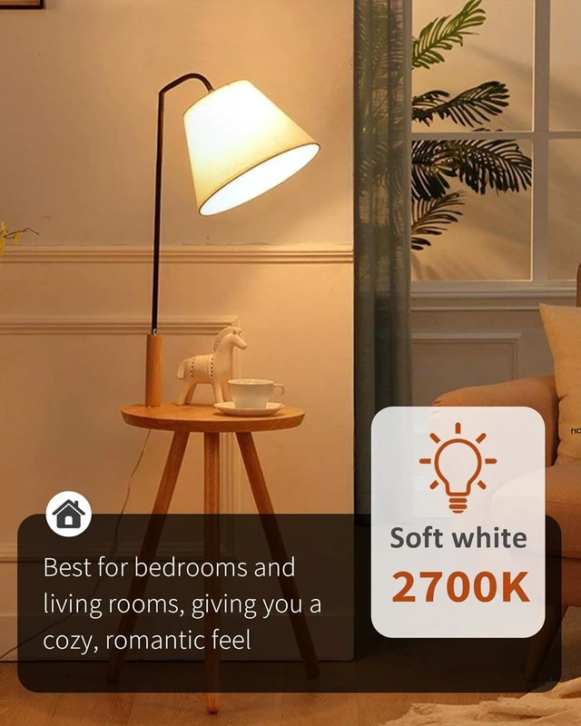 Alt view image 4 of 7 - LED Light Bulbs, 100 Watt Equivalent A19, Soft Warm White 2700K 10 Pack, 15W Bright White 1500 Lumens, Energy Saving, E26 Standard Base, Non Dimmable Lamp for Home Bedroom Indoor