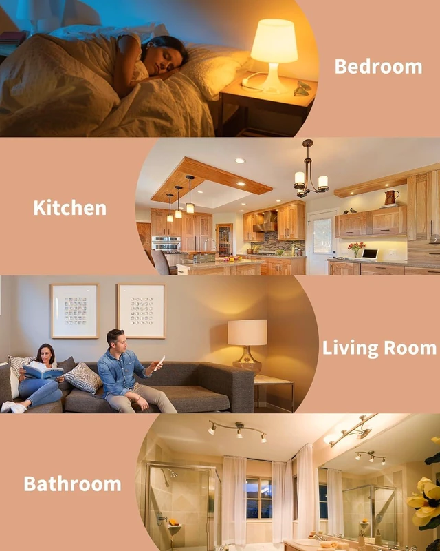 Alt view image 7 of 7 - LED Light Bulbs, 100 Watt Equivalent A19, Soft Warm White 2700K 10 Pack, 15W Bright White 1500 Lumens, Energy Saving, E26 Standard Base, Non Dimmable Lamp for Home Bedroom Indoor