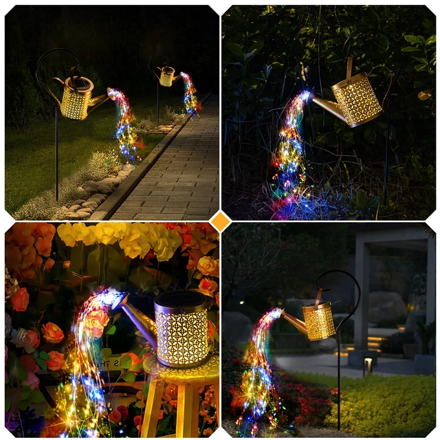 Alt view image 5 of 6 - Solar Watering Can Light, Solar Yard Decorations Outdoor Garden Decor Lights, IP65 Waterproof Hanging Lantern Lights, Flower Bed Decor, Gifts for Grandma, Women, Mom
