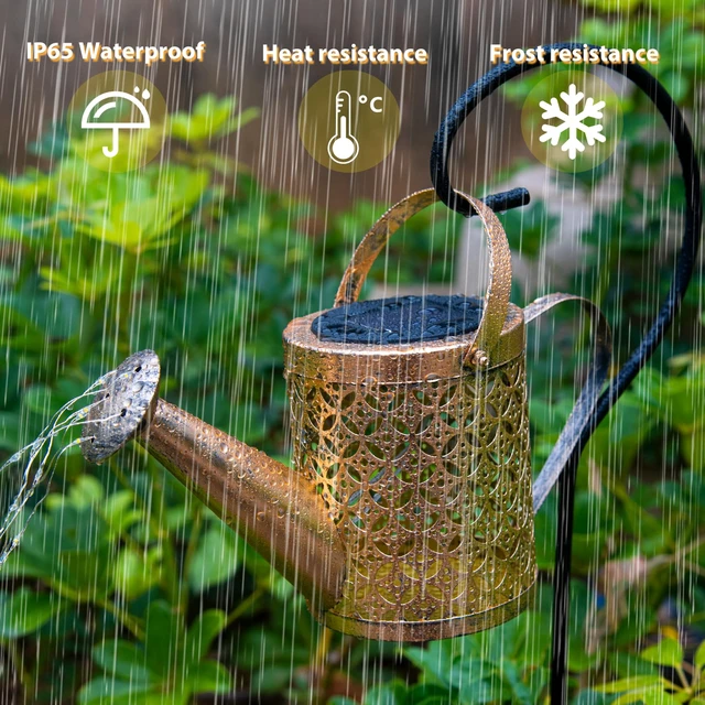 Alt view image 5 of 6 - Solar Watering Can Light - Solar Light Yard Decorations Outdoor Garden Decor Lights for Yard, IP65 Waterproof Hanging Lantern Lights, Outside Garden Flower Bed Decor Light for Moms Birthday