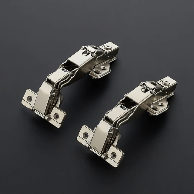 Alt view image 2 of 7 - Kitchen Cabinet Hinges,165 Degree Door Hinges, 5 Pairs 10 Pack Compatible with Lazy Susan Corner Cupboard, Full Overlay, for Face Frame Door, Concealed Corner, Cabinet Hardware