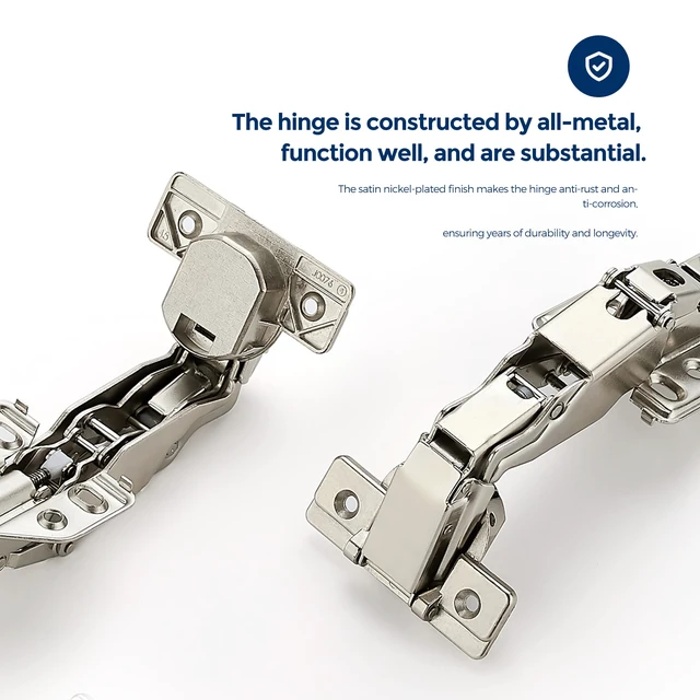 Alt view image 5 of 7 - Kitchen Cabinet Hinges,165 Degree Door Hinges, 5 Pairs 10 Pack Compatible with Lazy Susan Corner Cupboard, Full Overlay, for Face Frame Door, Concealed Corner, Cabinet Hardware