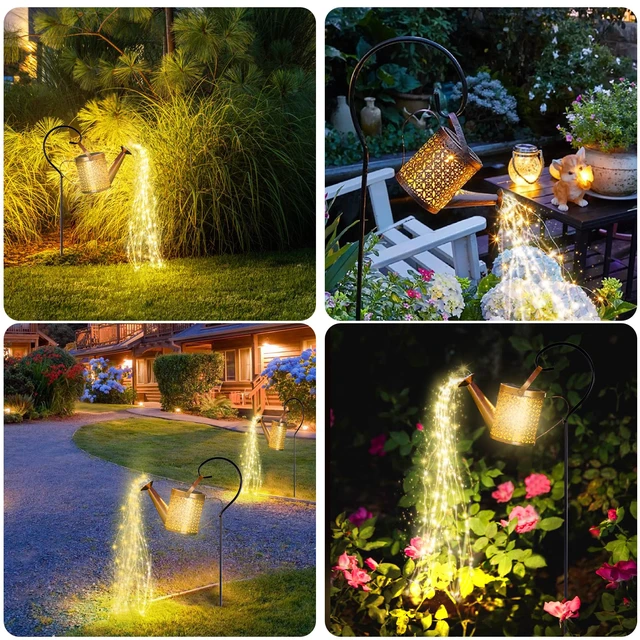 Alt view image 6 of 6 - Solar Watering Can Light - Solar Light Yard Decorations Outdoor Garden Decor Lights for Yard, IP65 Waterproof Hanging Lantern Lights, Outside Garden Flower Bed Decor Light for Moms Birthday