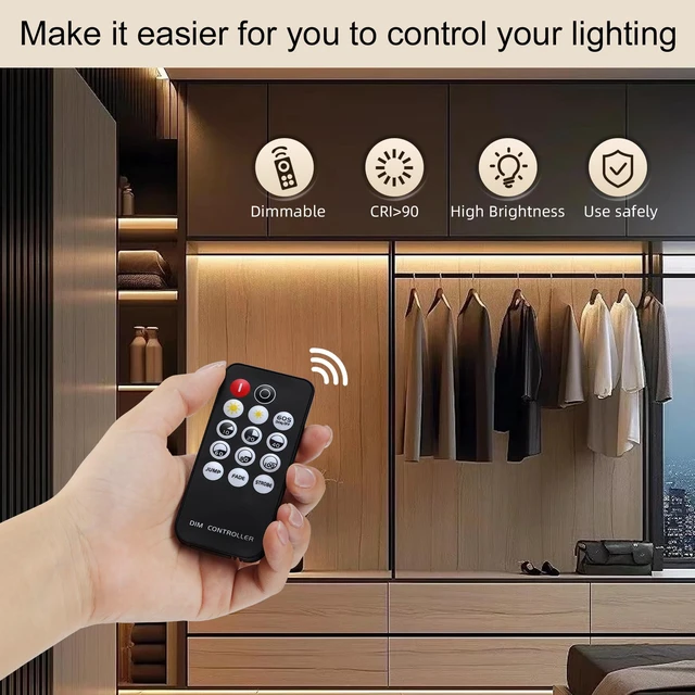 Alt view image 2 of 6 - COB LED Strip Light 24V, 16.4ft Warm LED Light Strip with Remote, High Density Flexible Warm Tape Lights, CRI90+ LED Lighting for Backlighting for TV, Bedroom, Cabinet, Indoor Decor