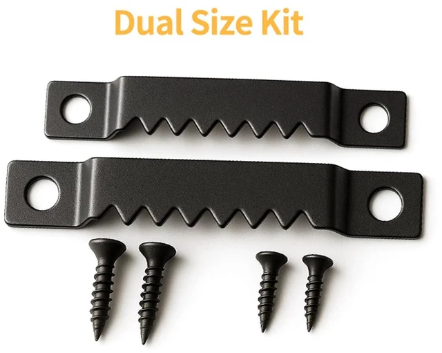 Alt view image 3 of 7 - 100 Pack 2 Sizes Sawtooth Picture Hangers, Small & Heavy Duty Wall Hanging Kit for Photo Frame Hooks, Art, Paintings, Canvas, Frames, Wall Decor and Picture Hanging Hardware