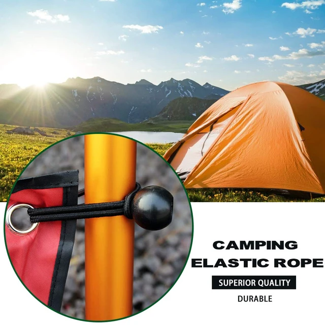 Alt view image 7 of 7 - 30 Pack Bungee Balls 9Inches Black Ball Bungee Heavy Duty Heavyweight Tarp Bungee Cords, Weather Resistant Tie Down Strap 4mm Thickness - for Camping, Tents, Cargo, Holding Wire and Hoses