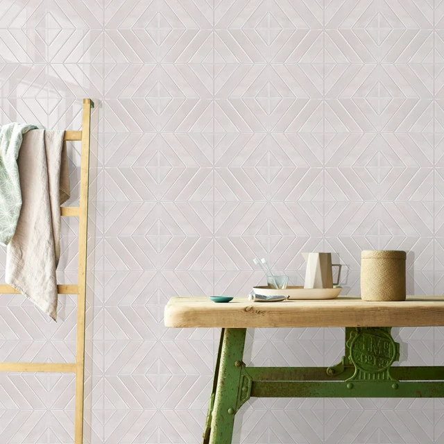 Alt view image 6 of 7 - Herringbone Peel and Stick Backsplash, Smoky Pink, 10 Sheets 12.6 x 9.7 in, Thicker Rectangular Vinyl Stick-On Wall Tiles, Easy Alignment, Waterproof, Easy to Clean, Kitchen/Bathroom