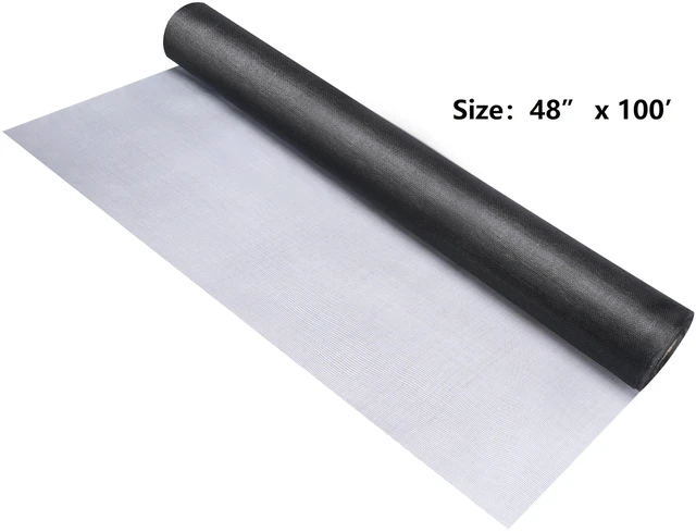 Alt view image 5 of 7 - Fiberglass Window Screen Roll 48 x 100 Easy to Use Grey Replacement Window Screens for House Windows or Door