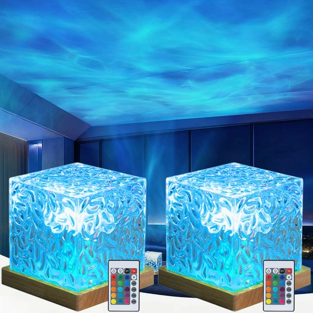 Main image of 2Pack Aurora Ocean Wave Lights Projector, Cordless Rechargeable 16 Colors 4 Modes Northern Lights Dimmable Ambient Mood Lighting,Color Changing Night Light for Bedroom Shower (Large)